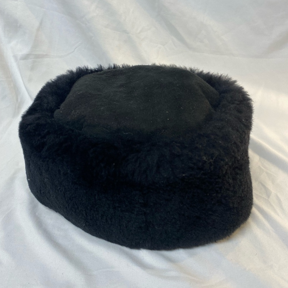Black Sheepskin Hat